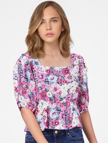 pink floral top