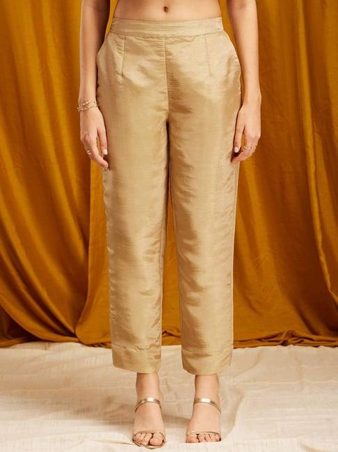 pink fort golden relaxed fit pants
