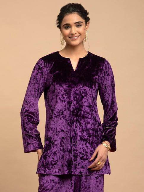 pink fort purple regular fit tunic