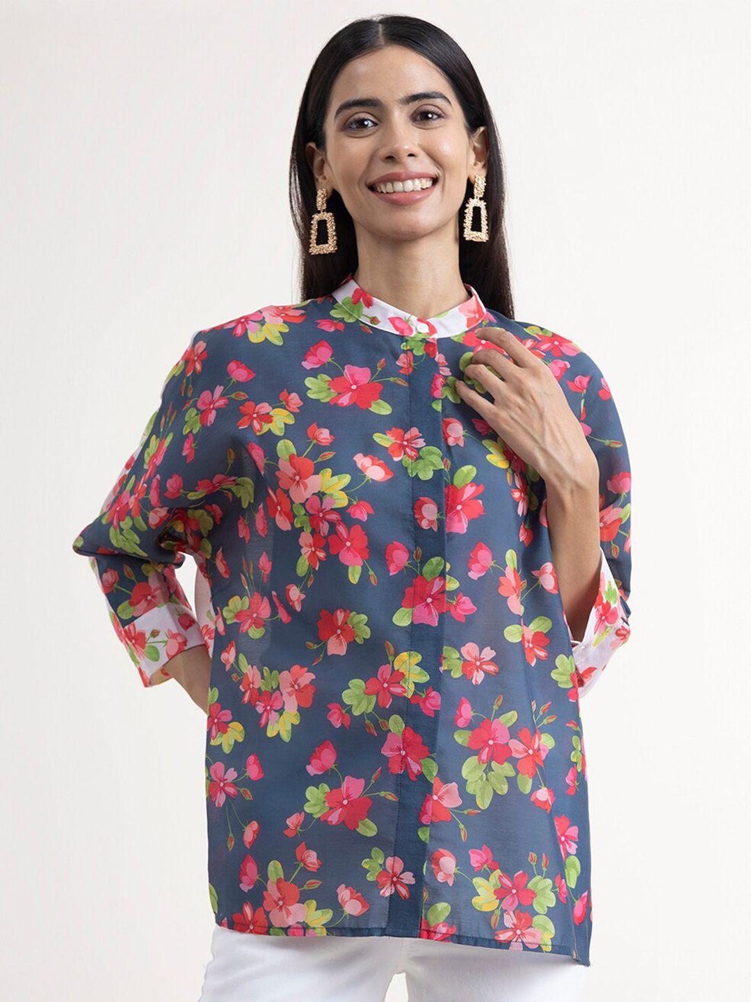 pink fort women floral print top