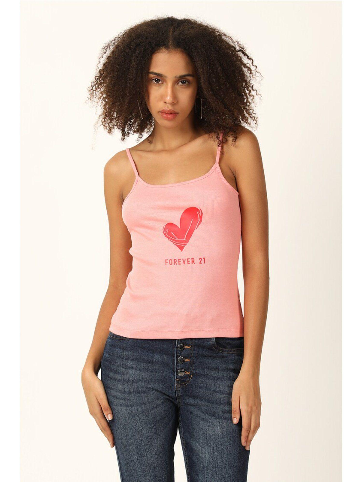 pink graphic camisole