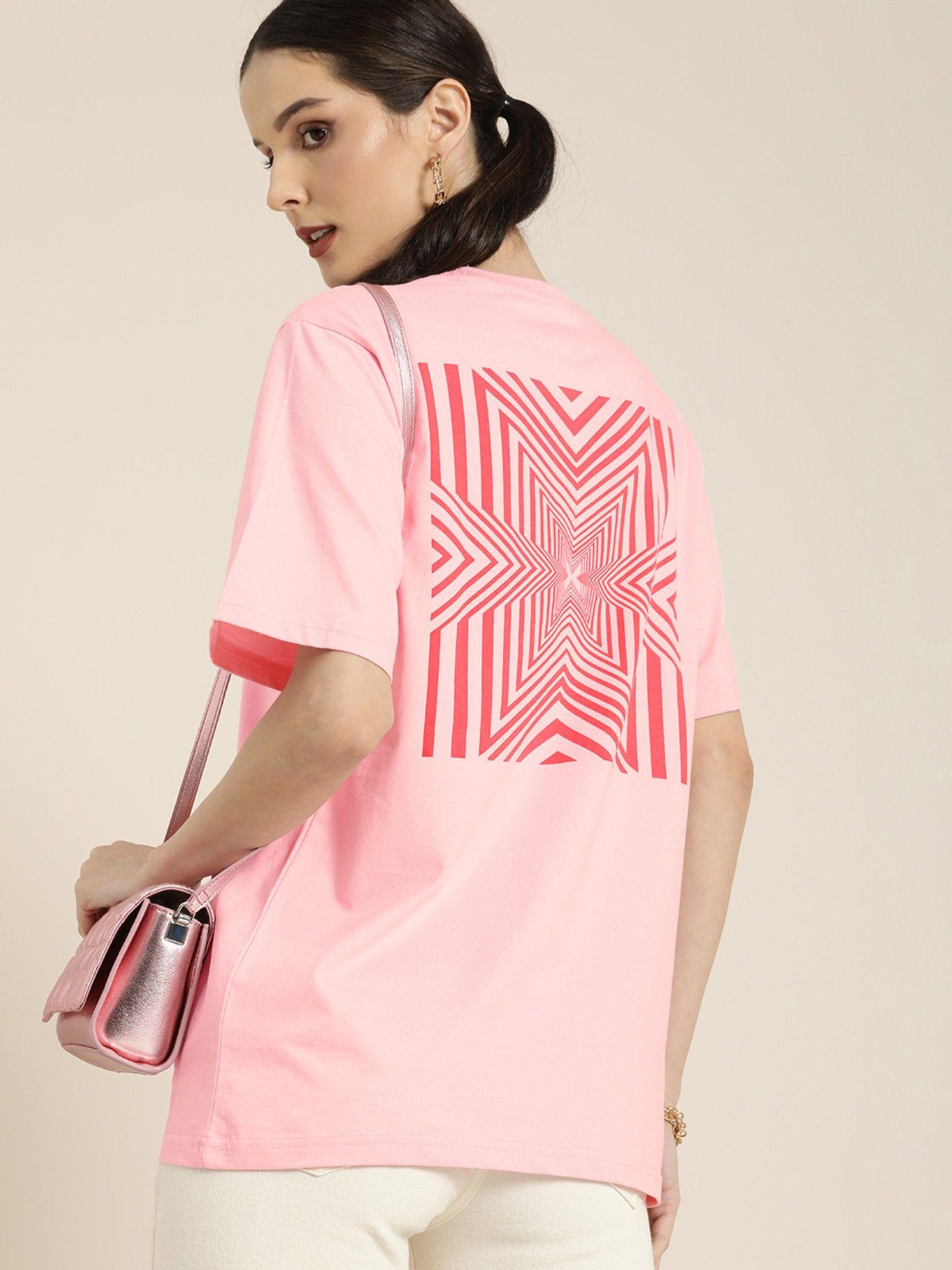 pink graphic oversized t-shirt