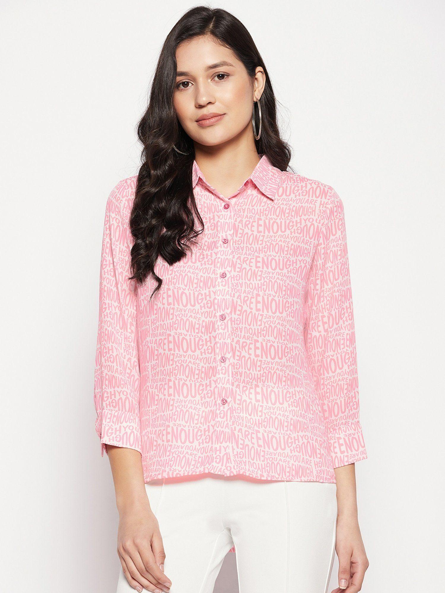 pink graphic shirt