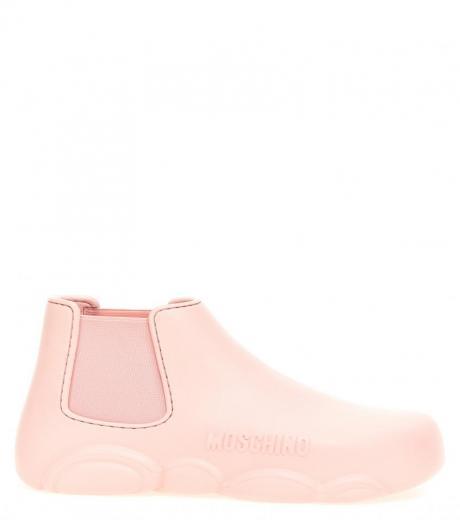 pink gummy ankle boots