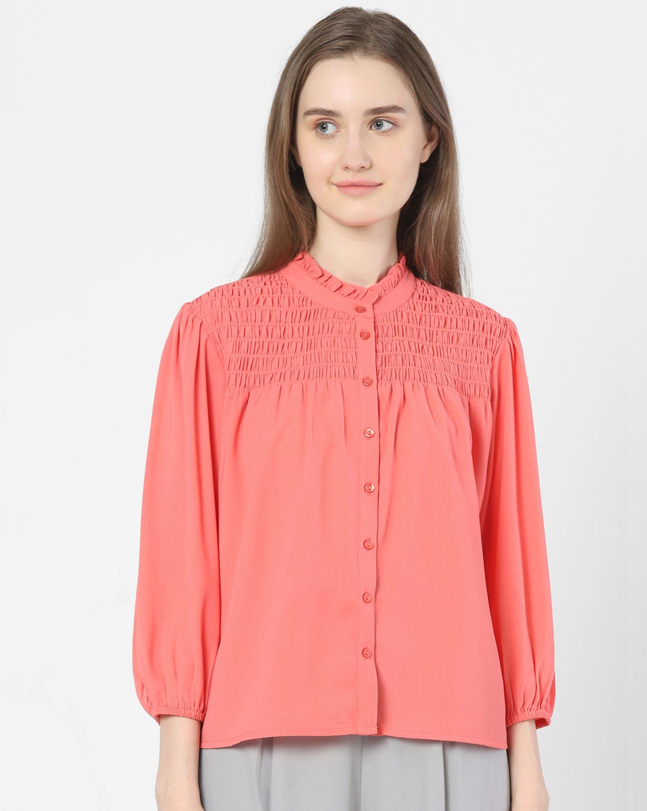 pink high neck top