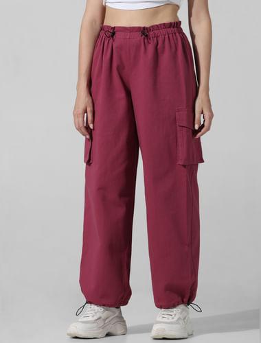 pink high rise cargo pants