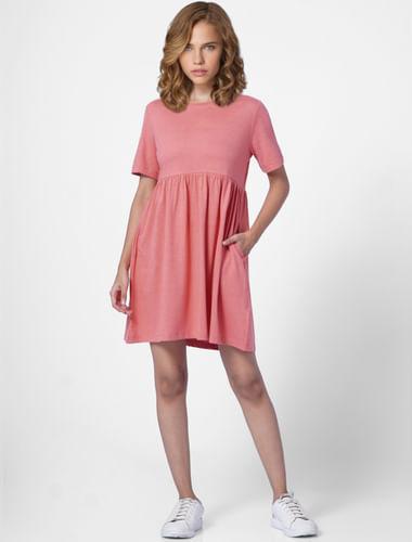 pink jersey dress