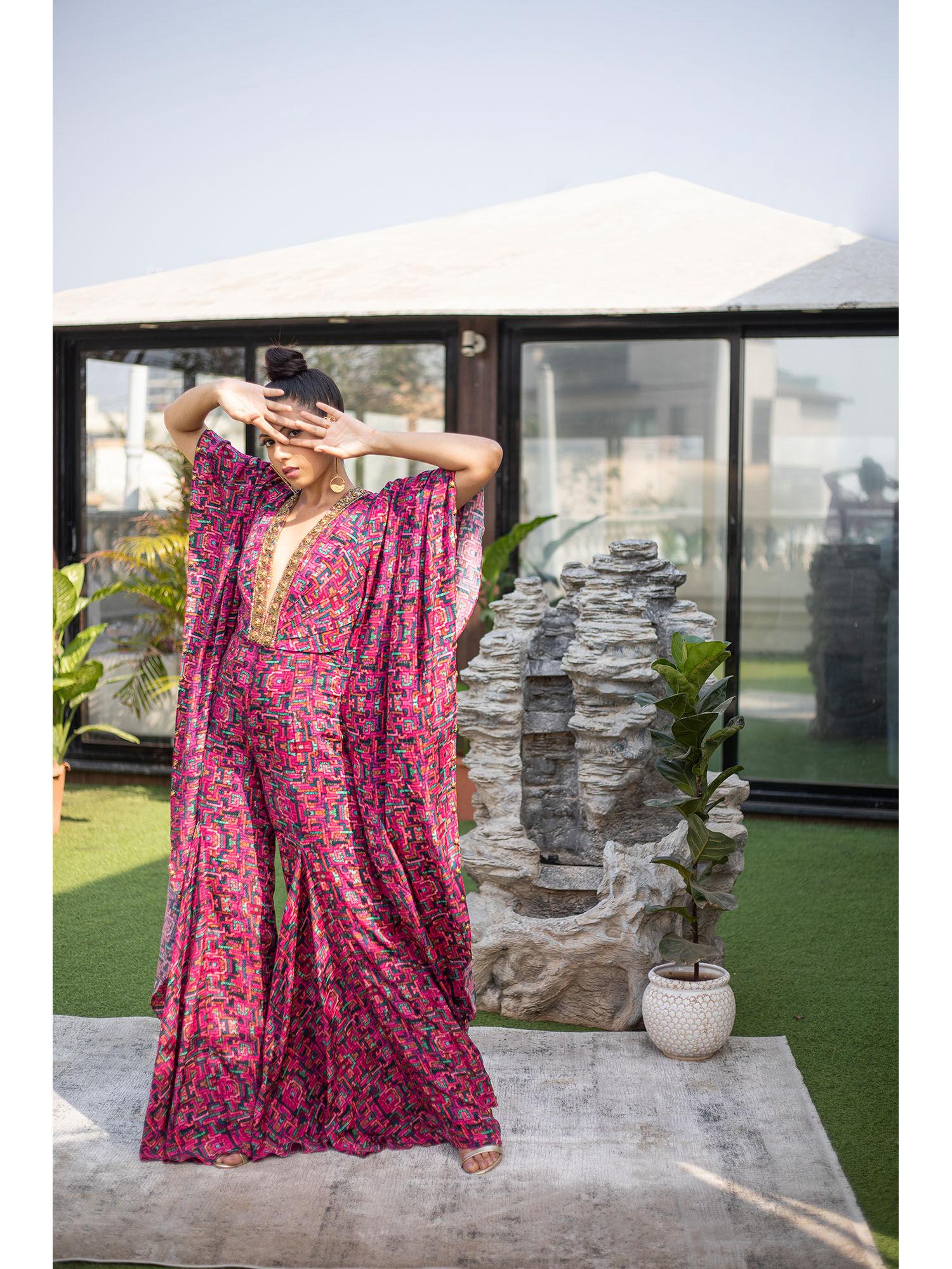 pink kaftan jumpsuit