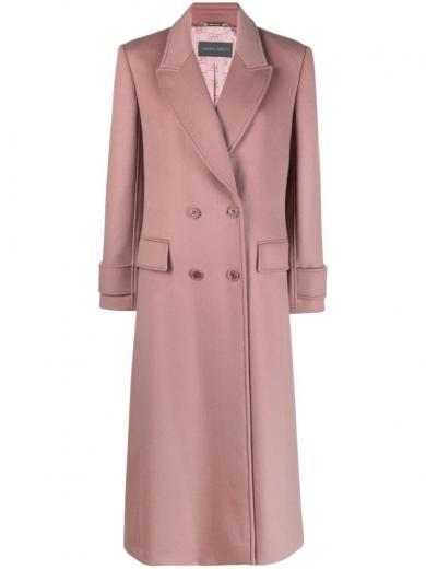 pink light pink double-breasted coat