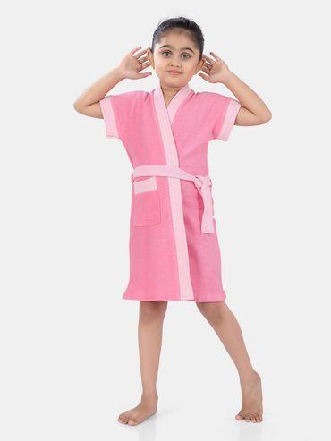 pink-light pink terry turkish bathrobes for kids