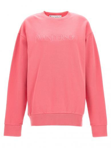 pink logo embroidery sweatshirt