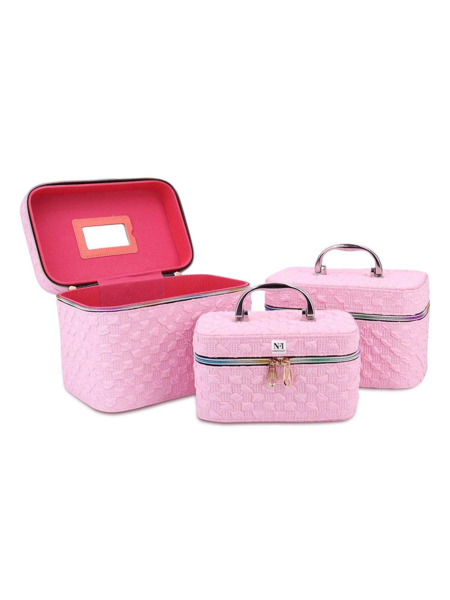 pink makeup box (set of 3) (l)