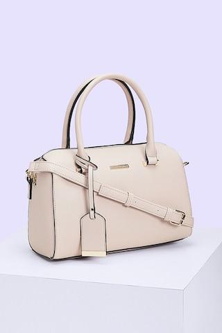 pink metal trim casual pu women bowling bag