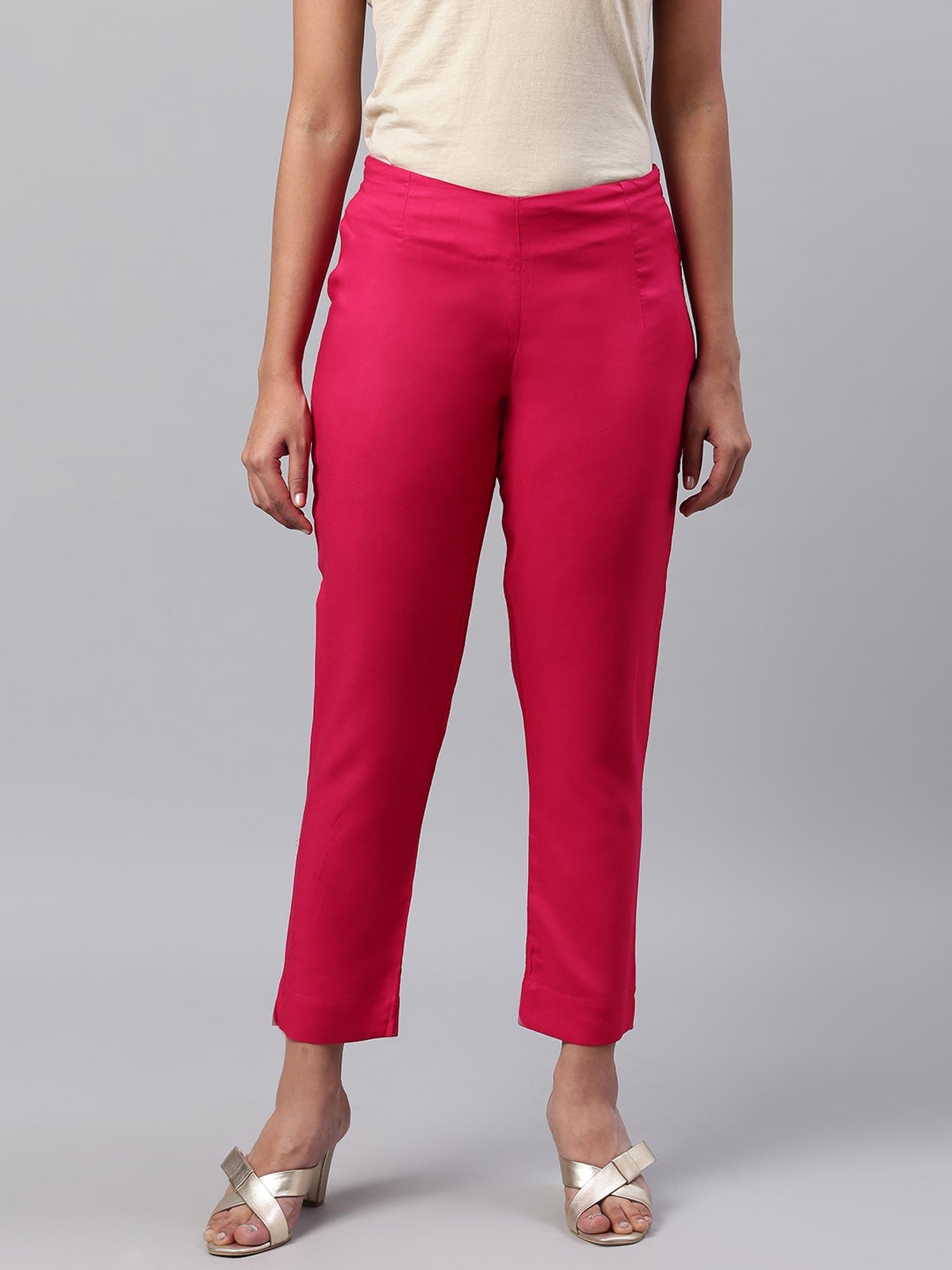 pink mid waist palazzo