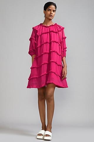 pink mul mini dress