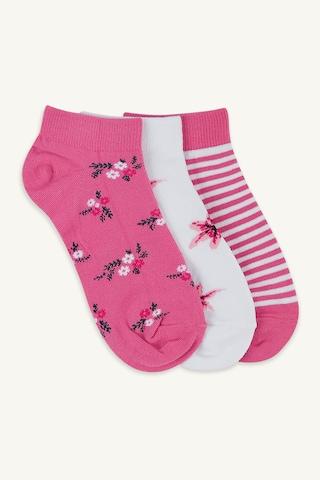 pink multi design cotton polyester nylon elastane socks