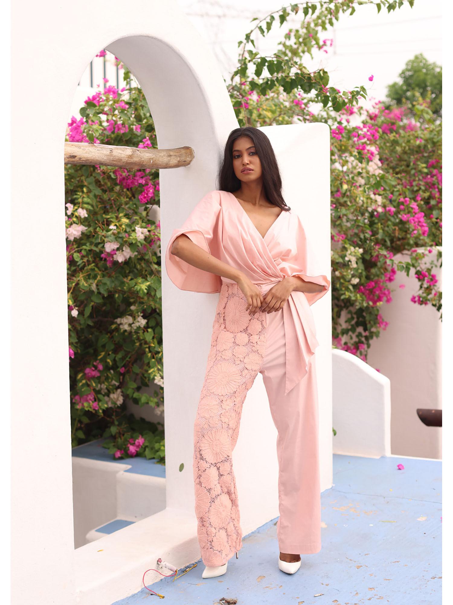 pink one-off jumpsuit