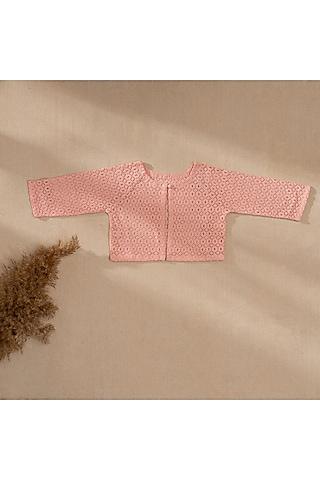 pink organic cotton cardigan for girls