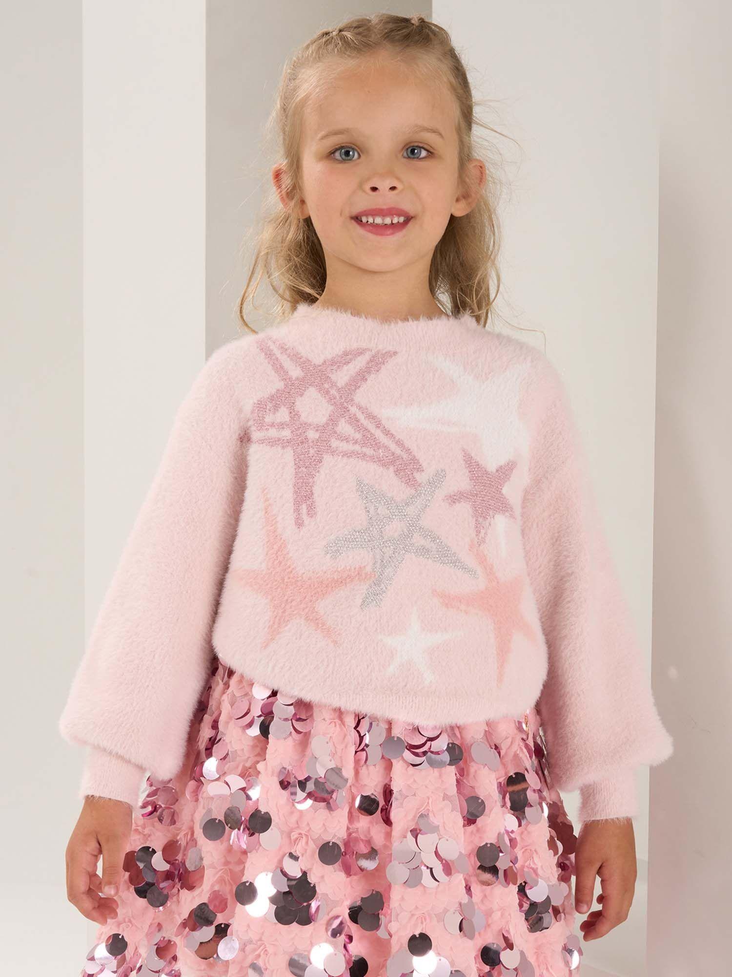 pink pastel star sweater