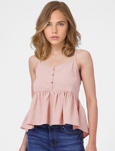 pink peplum top