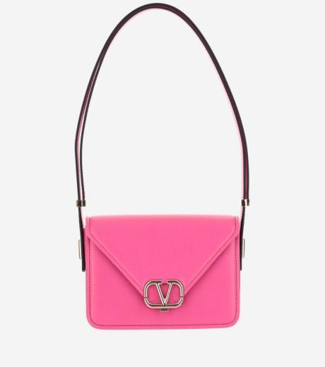 pink pink logo shoulder bag