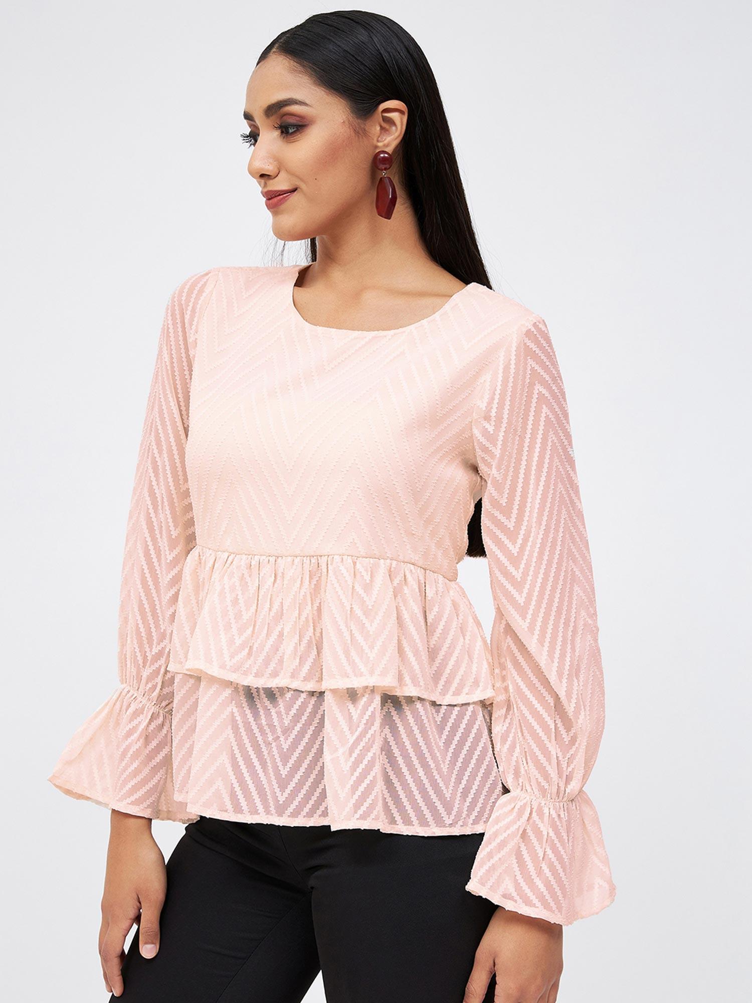 pink polyester top