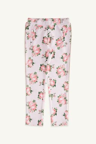 pink printed full length casual girls regular fit jeggings