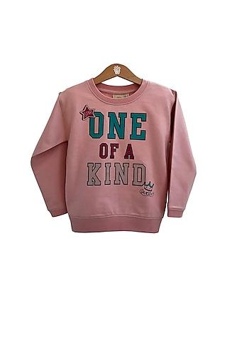 pink printed sweat tee for girls
