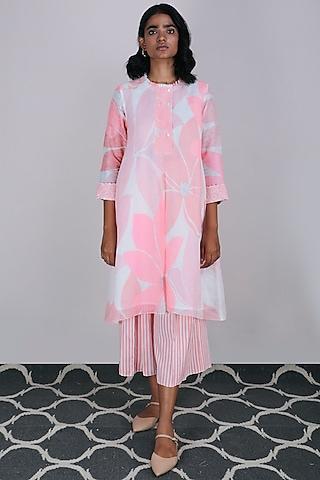 pink printed tunic
