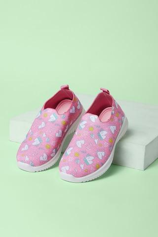 pink printeded casual girls sport shoes