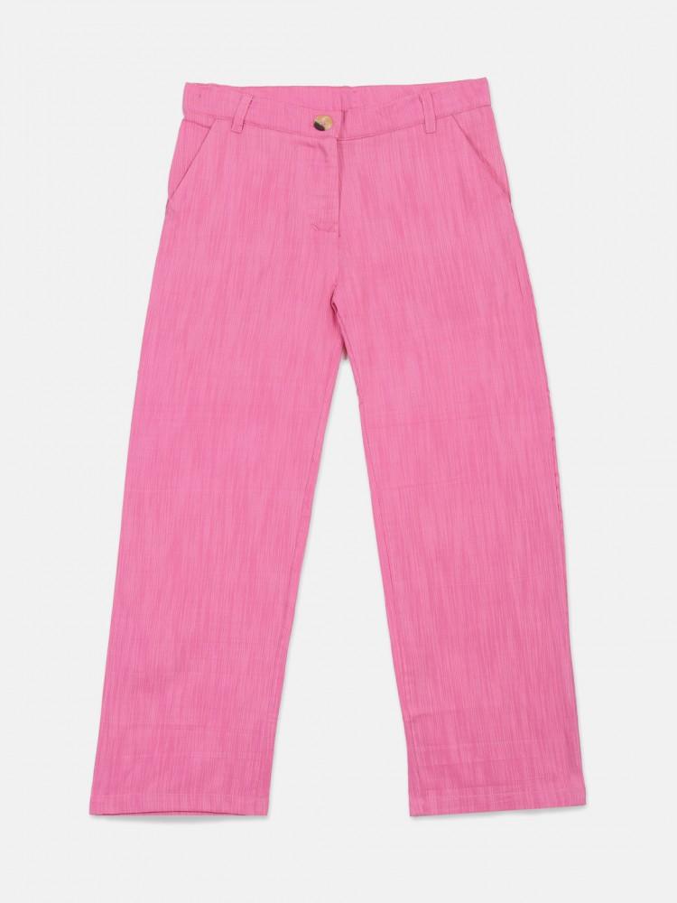 pink regular fit trouser