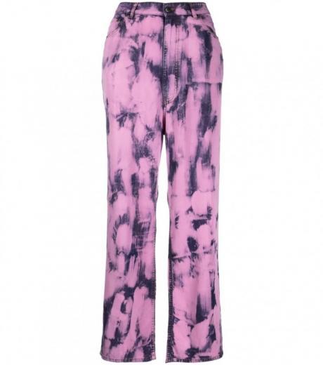 pink relax fluid trousers