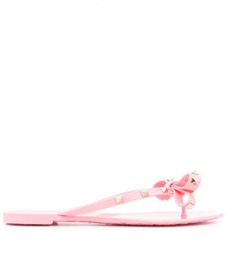 pink rockstud rubber flip flops