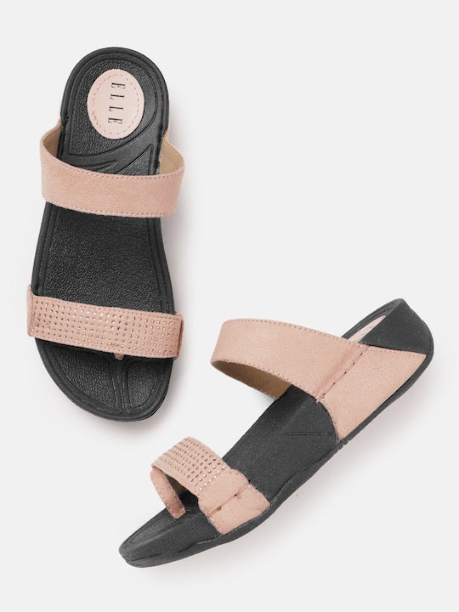 pink round toe casual wear sandals