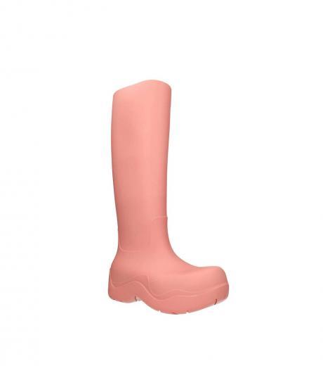 pink rubber boots