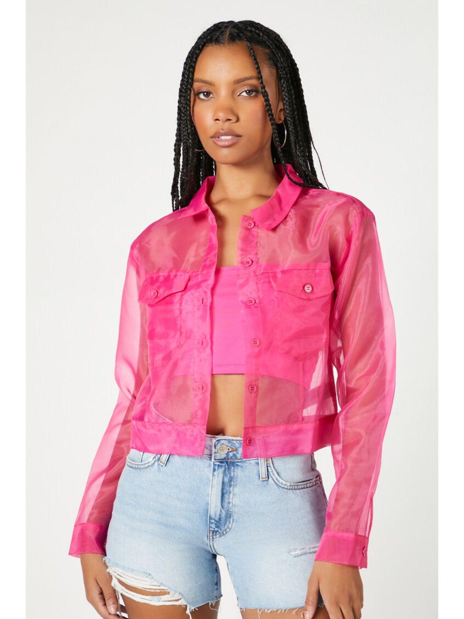 pink sheer mesh jackets