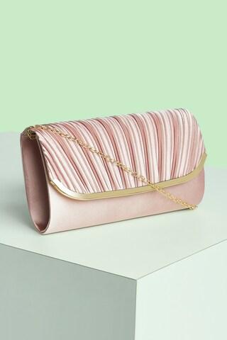 pink shimmer casual polyester women clutch