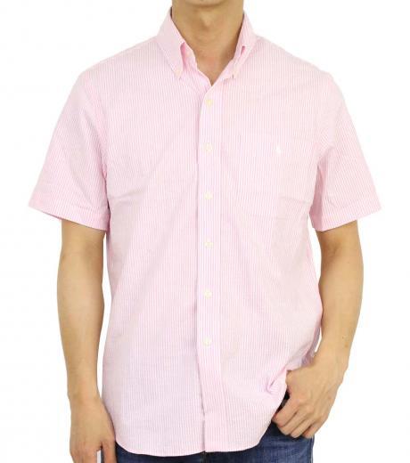pink short sleeve classic fit shirt