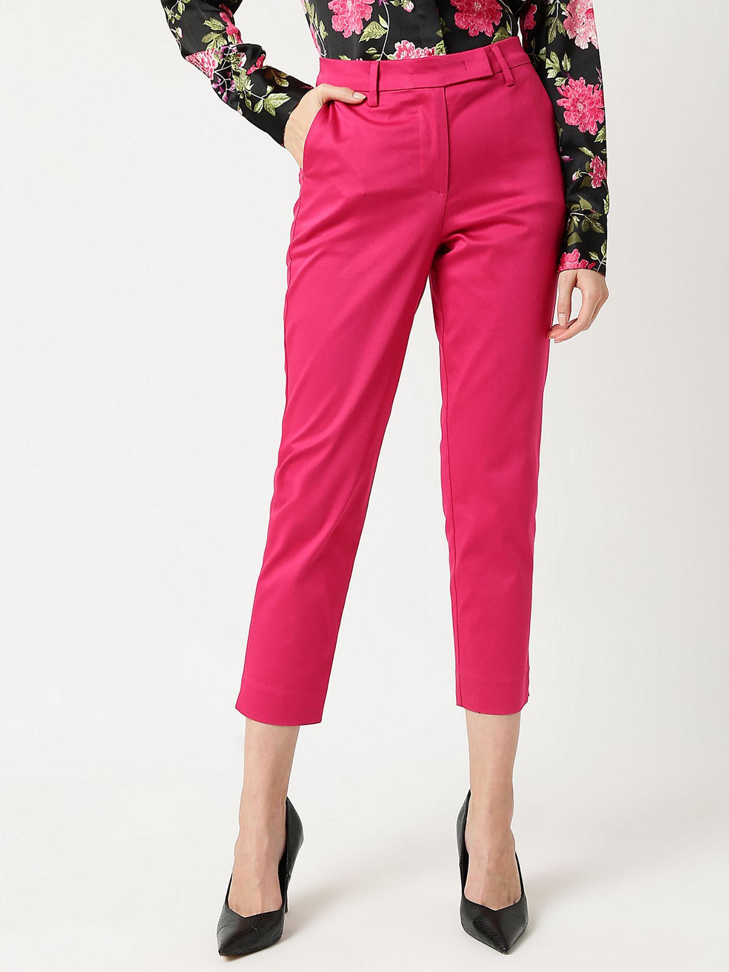 pink slim fit trouser