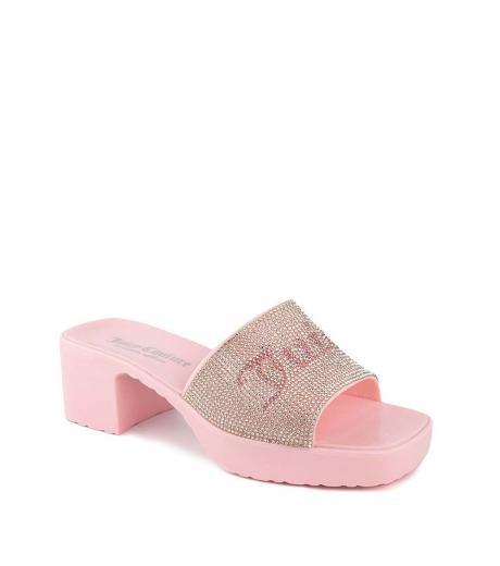 pink slip-on glitz sandal