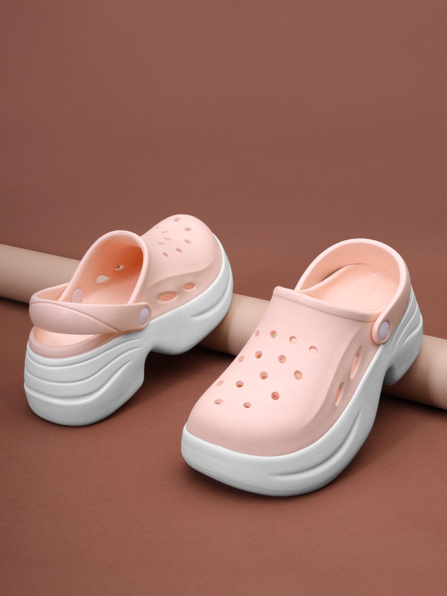 pink solid clogs