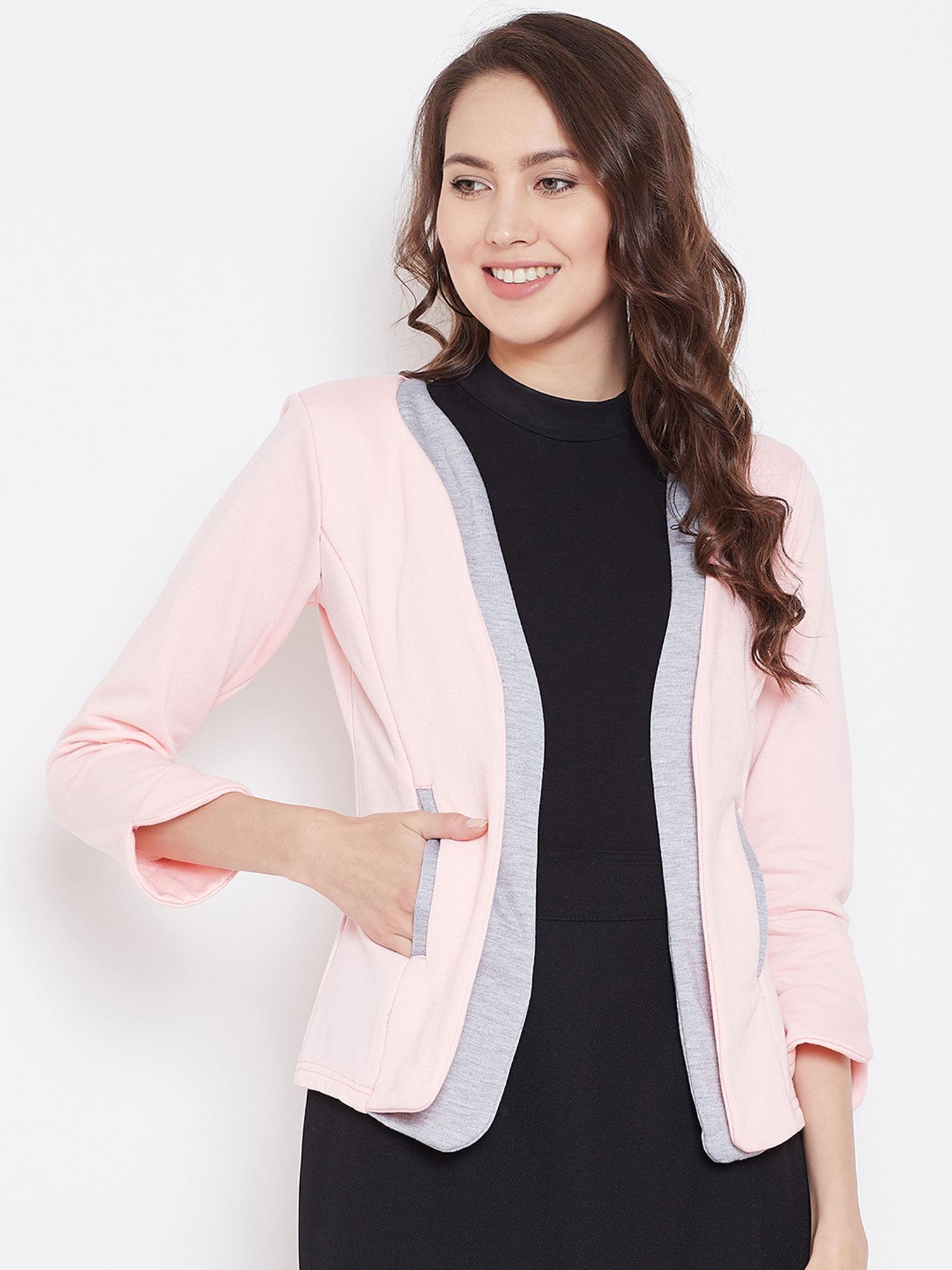 pink solid coat