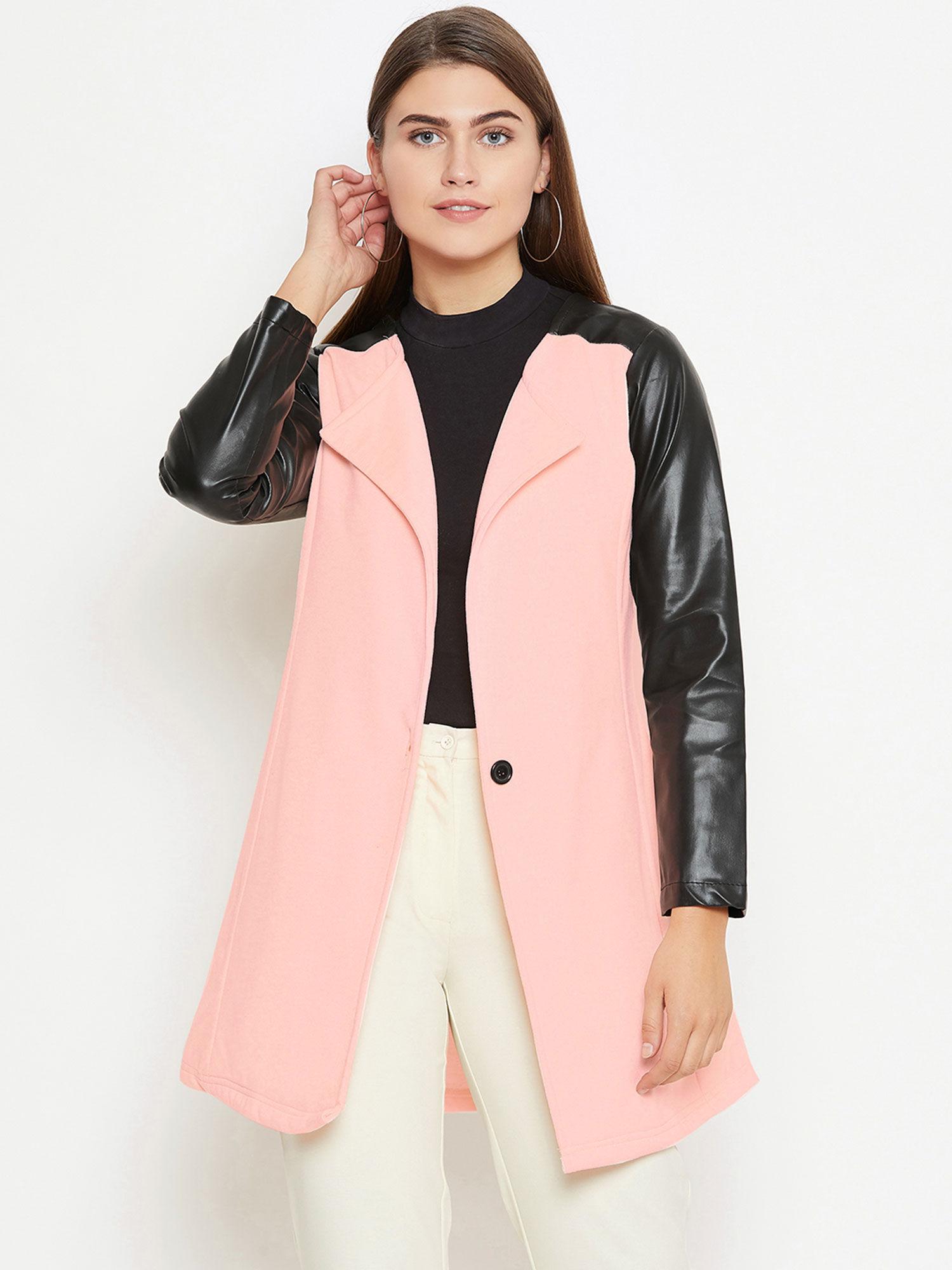 pink solid coat