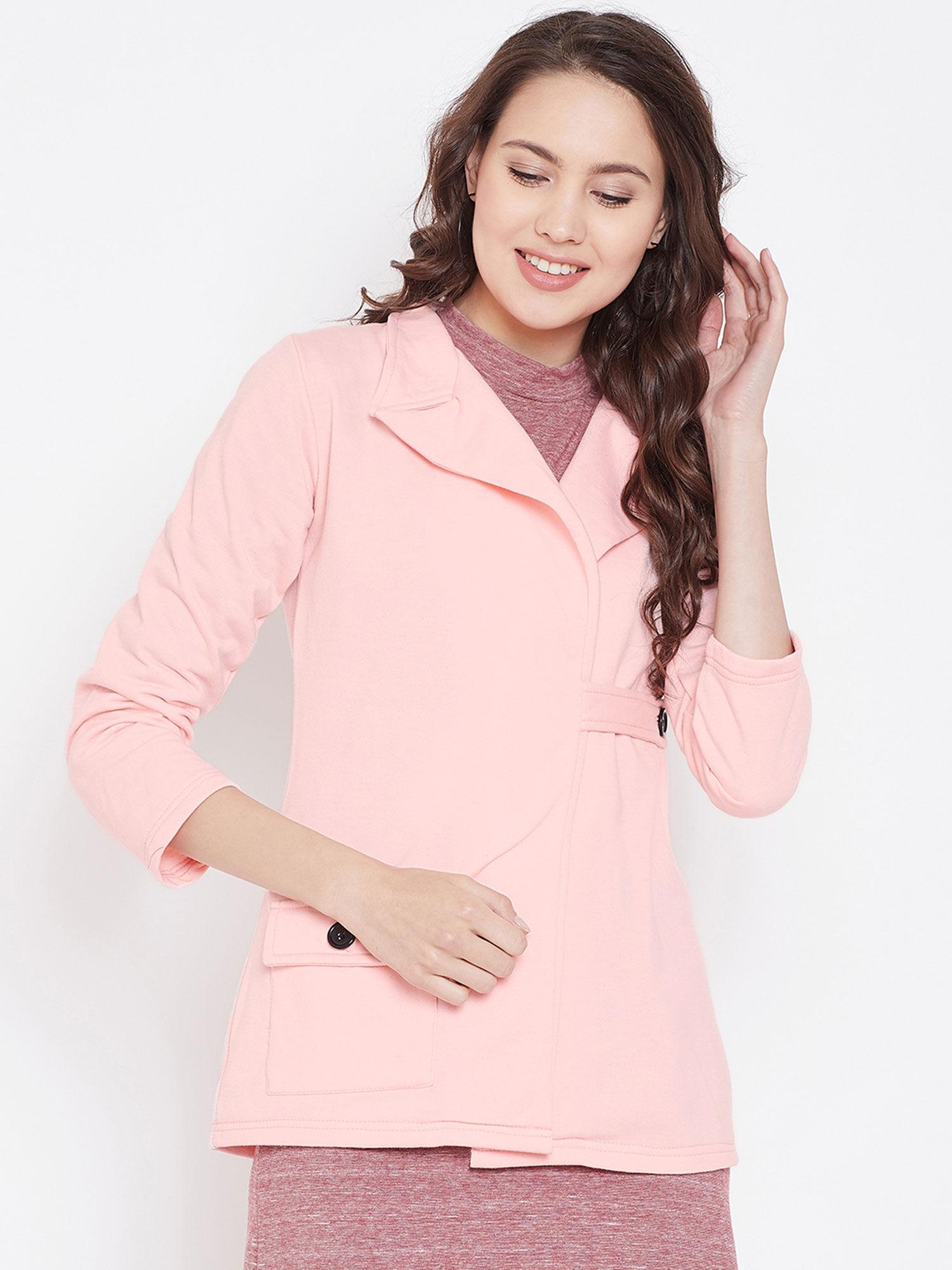 pink solid coat