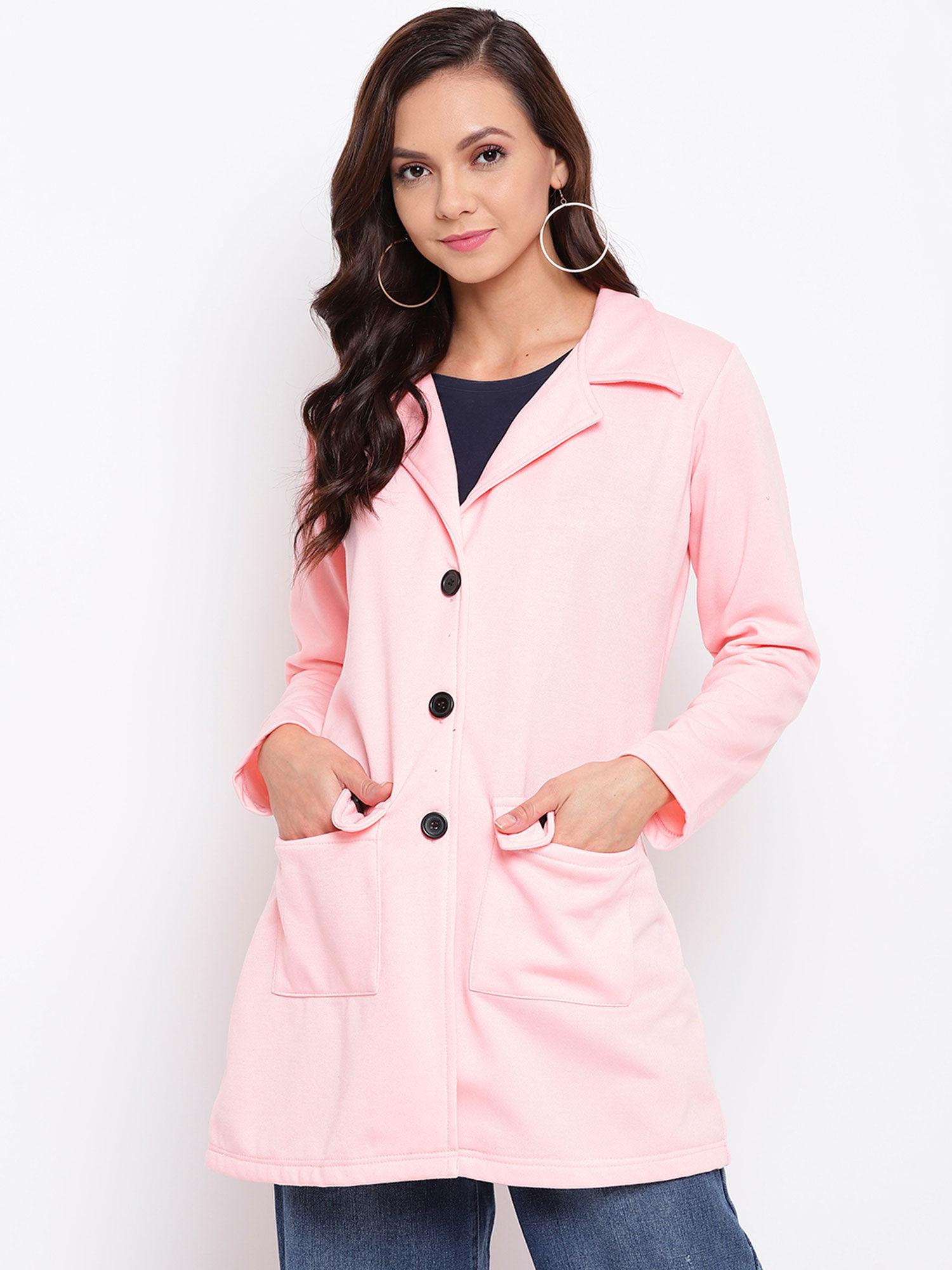 pink solid coat