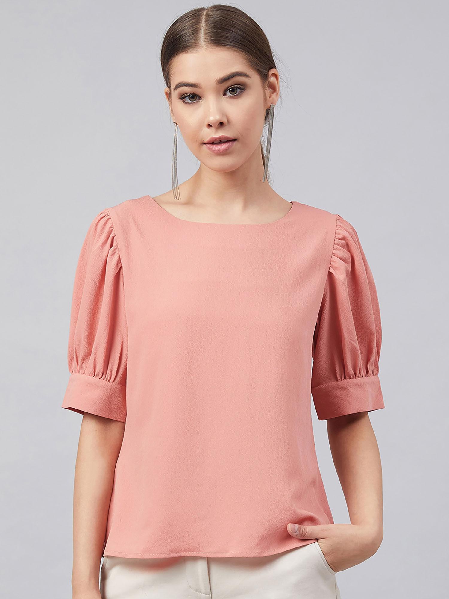 pink solid comfortable top