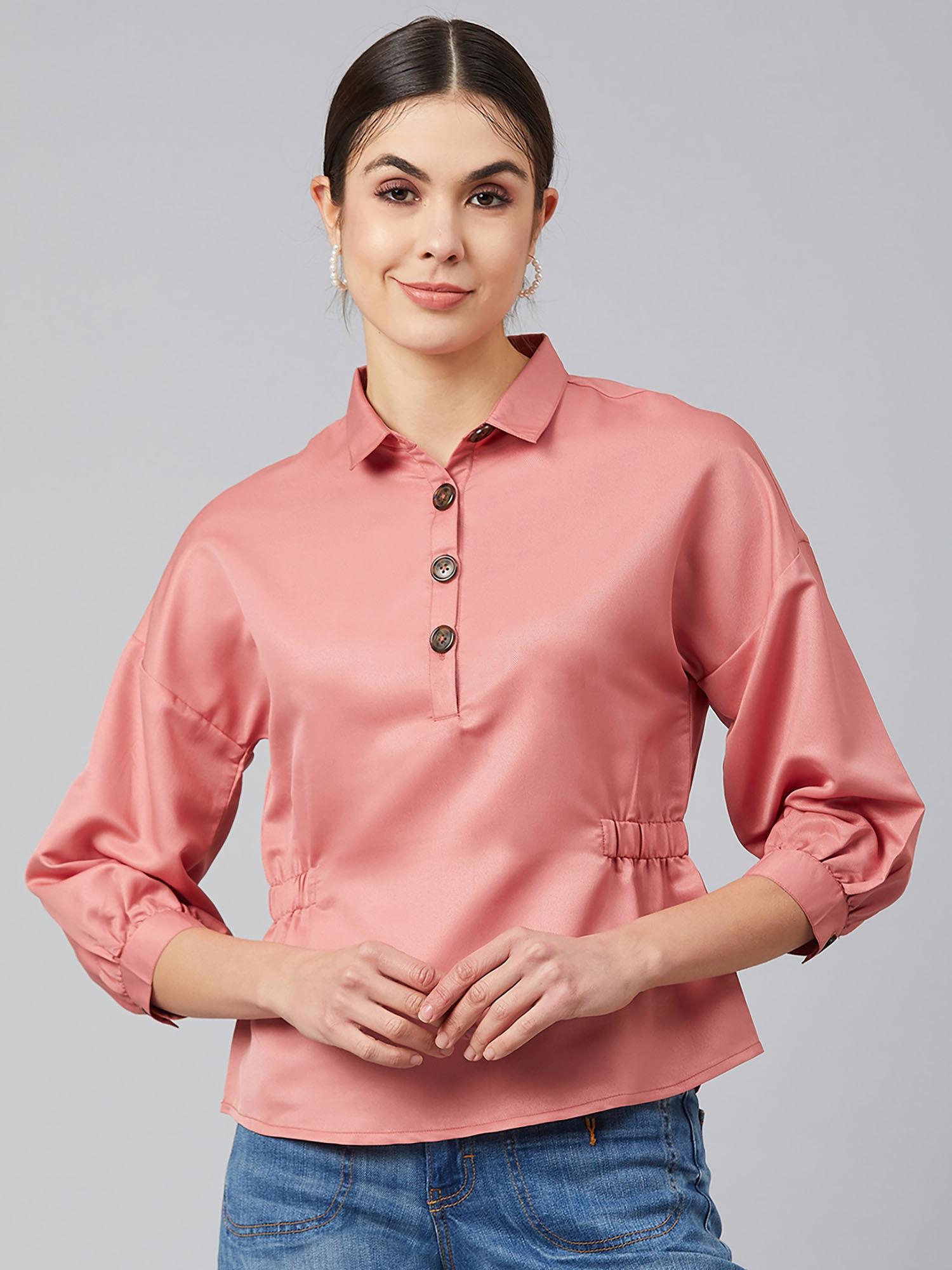 pink solid comfortable top