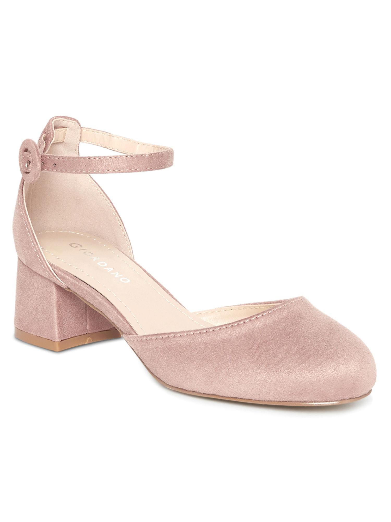 pink solid heels