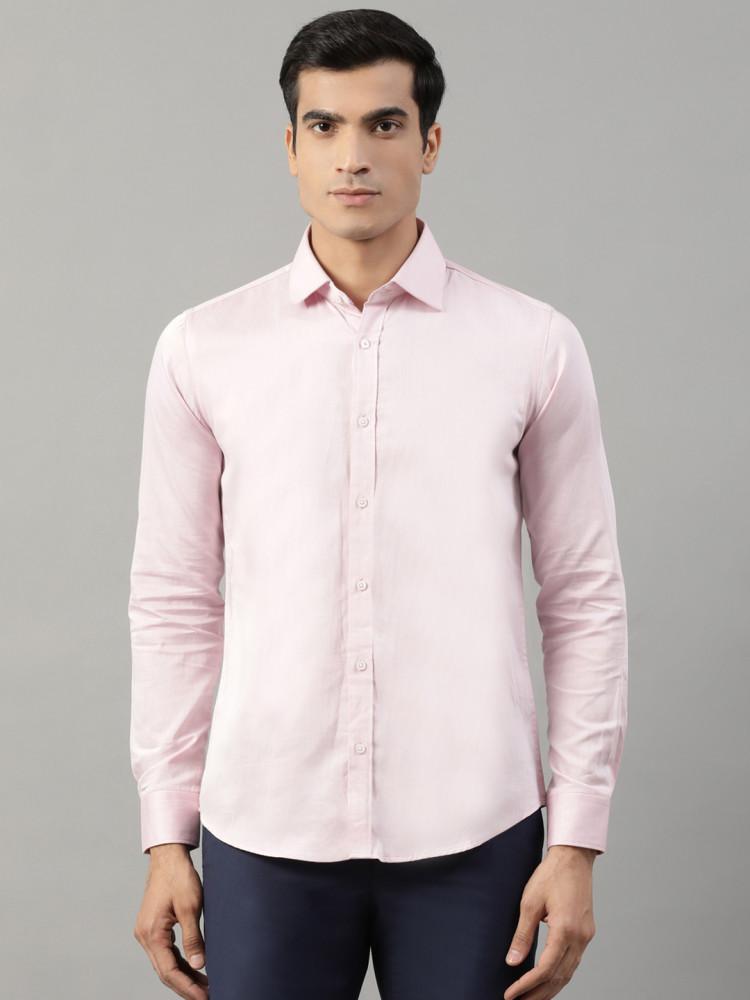 pink solid polo shirt