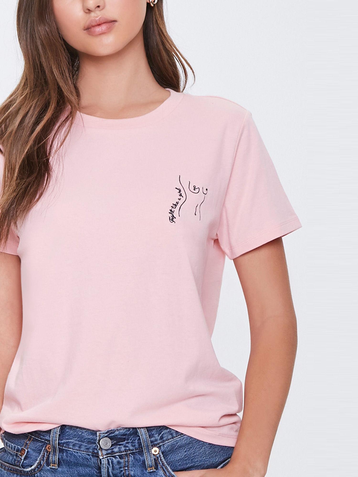 pink solid t-shirt